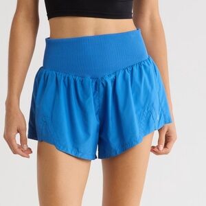 Free People FP Movement Carpe Diem Water Resistant Shorts Size Medium Blue
